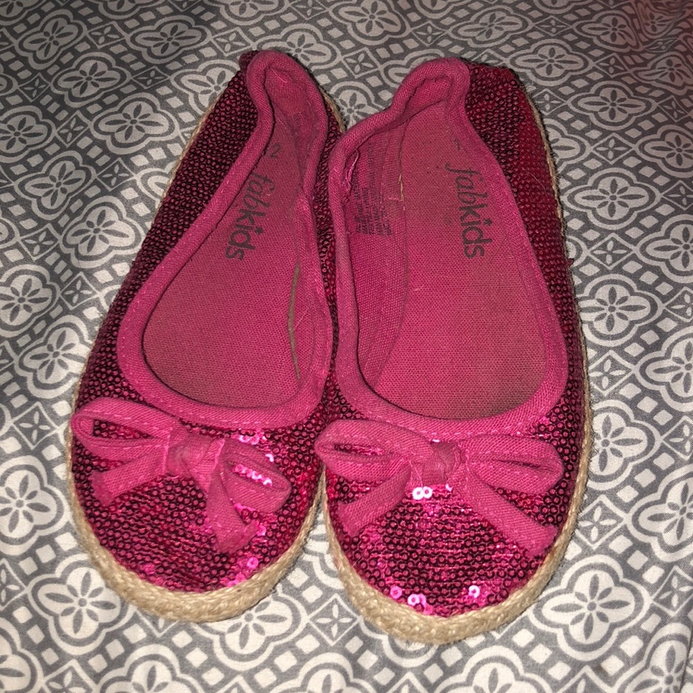 Justfab pink sequence flats
